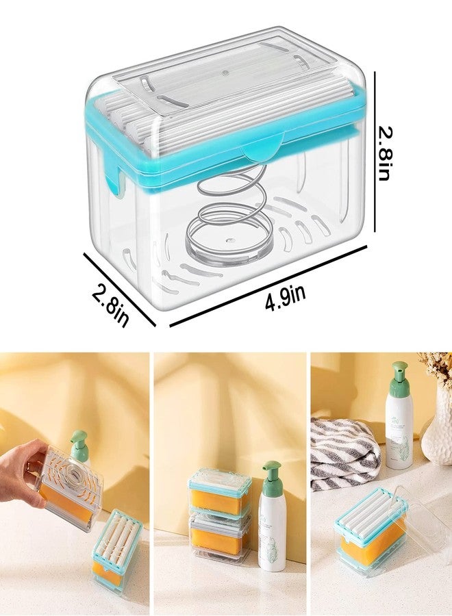 LELEMON Soap Dish with Drain Multifunctional Soap Dish Soap Cleaning Storage Foaming Box for Home Bathroom Kitchen Keep Soap Dry& Easy to Clean - Image 2